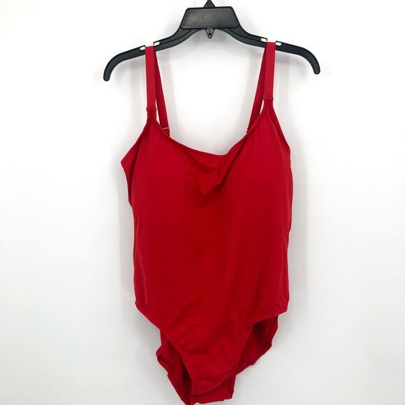 ANDIE SWIM Amalfi Classic One Piece Swimsuit XXL US 18 Cherry Red Flat NWT - Picture 4 of 9